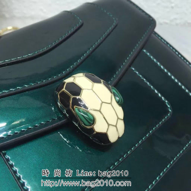 BVLGARI寶格麗 漆皮系列 小號 時尚 鏈條單肩斜挎包 34559 FYD1372